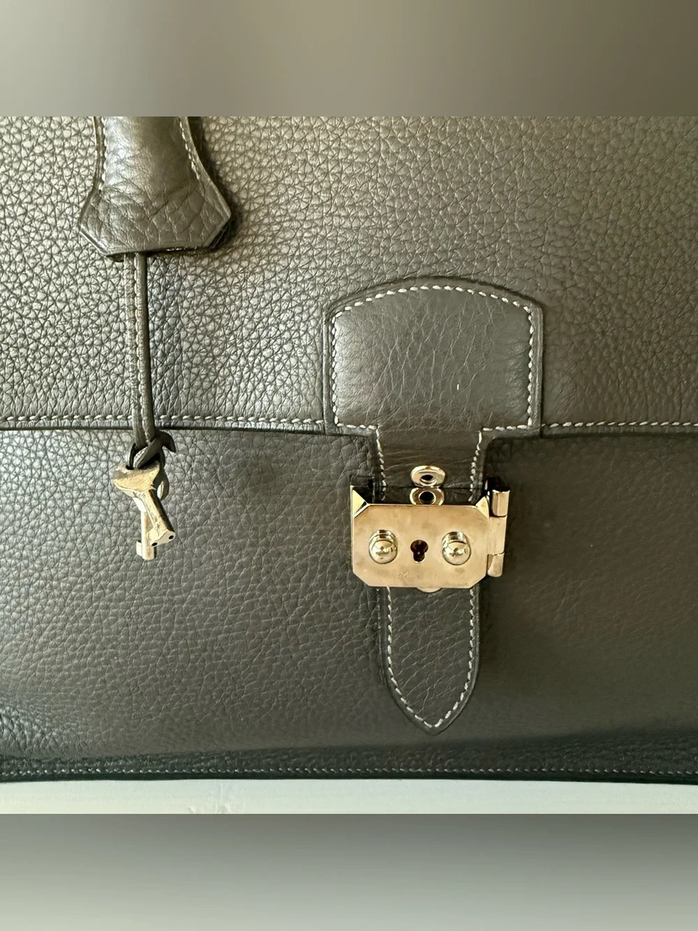 Hermès Togo Sac à Depeches 41 gray